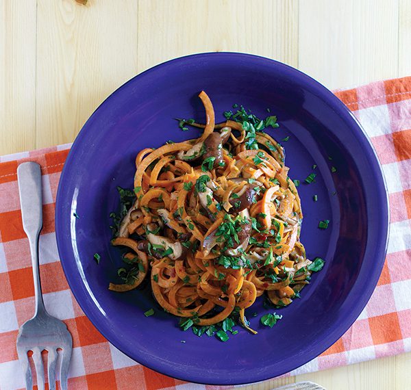 Asian Mushroom Sweet Potato Noodles