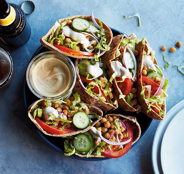 Falafel-Spiced Chickpea Pita Pockets