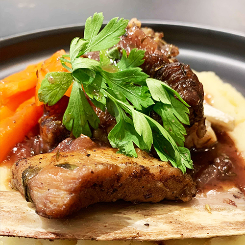 Braised Beef Short Ribs in Red Wine reduction